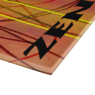 Planche À Découper Plateau de coupe en verre de fil noir Zen
