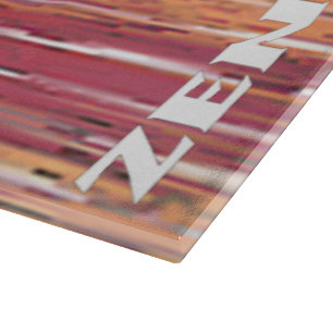 Planche À Découper Plateau de coupe en verre de roseaux blancs Zen