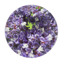 Plateau de coupe en verre décoratif à fleurs ronde