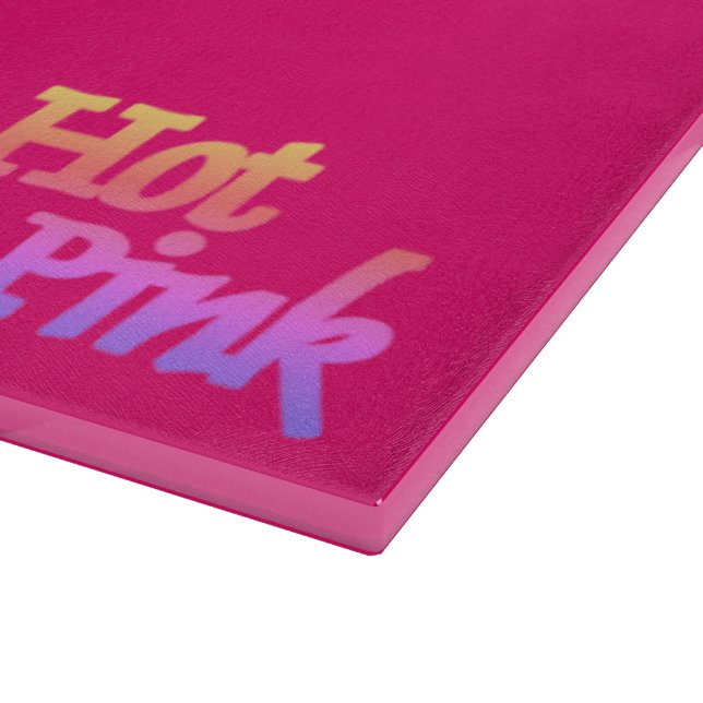 Planche À Découper Plateau de coupe en verre fuchsia rose chaud (Coin)