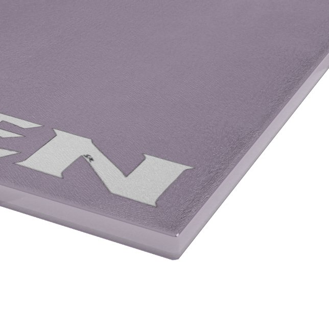 Planche À Découper Plateau de coupe en verre gris blanc zen (Coin)