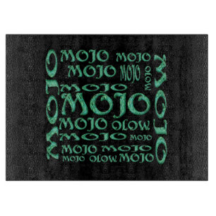 Planche À Découper Plateau de coupe en verre noir Mojo