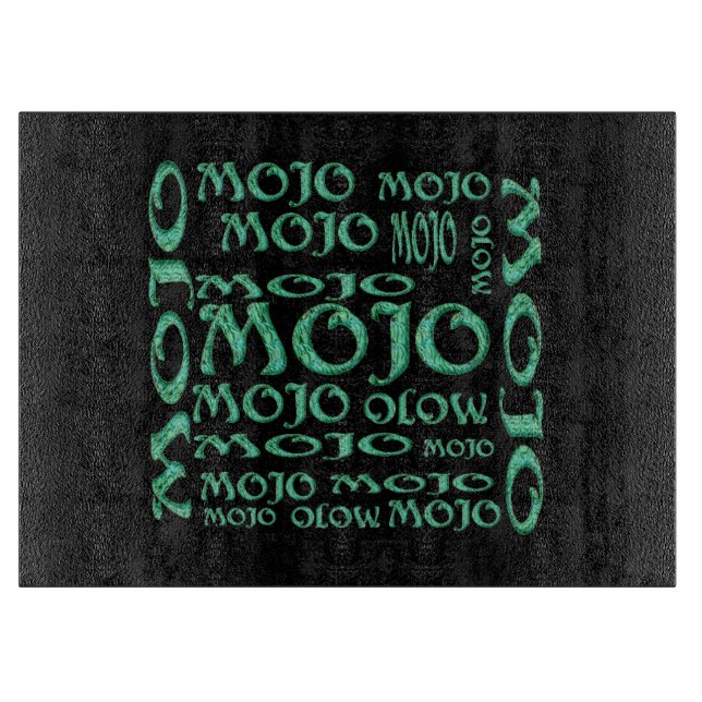 Planche À Découper Plateau de coupe en verre noir Mojo (Devant)