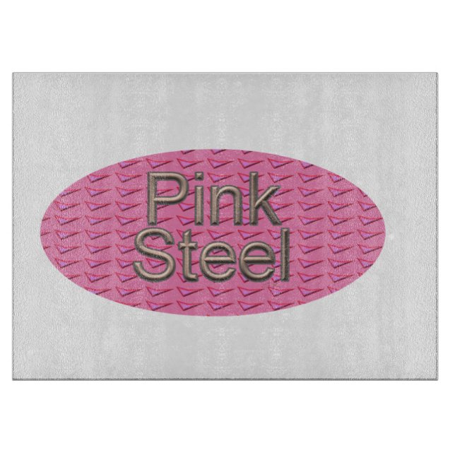 Planche À Découper Plateau de coupe en verre rose (Devant)