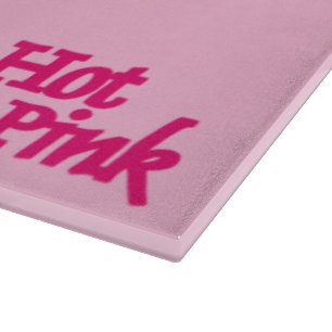 Planche À Découper Plateau de coupe en verre rose chaud