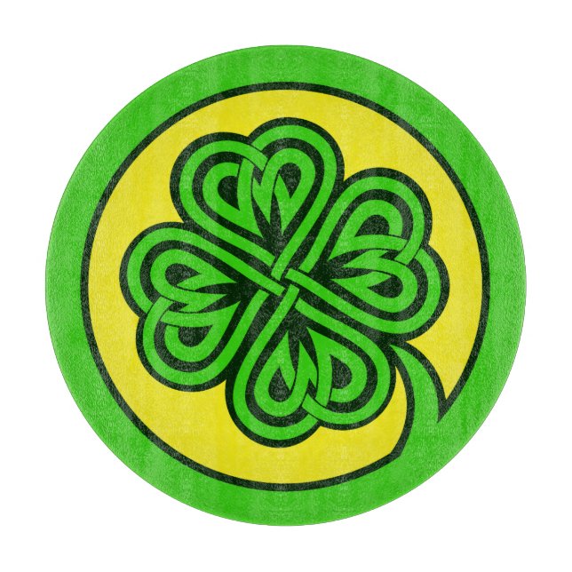 Planche À Découper Plateau de coupe Shamrock tribal (Devant)