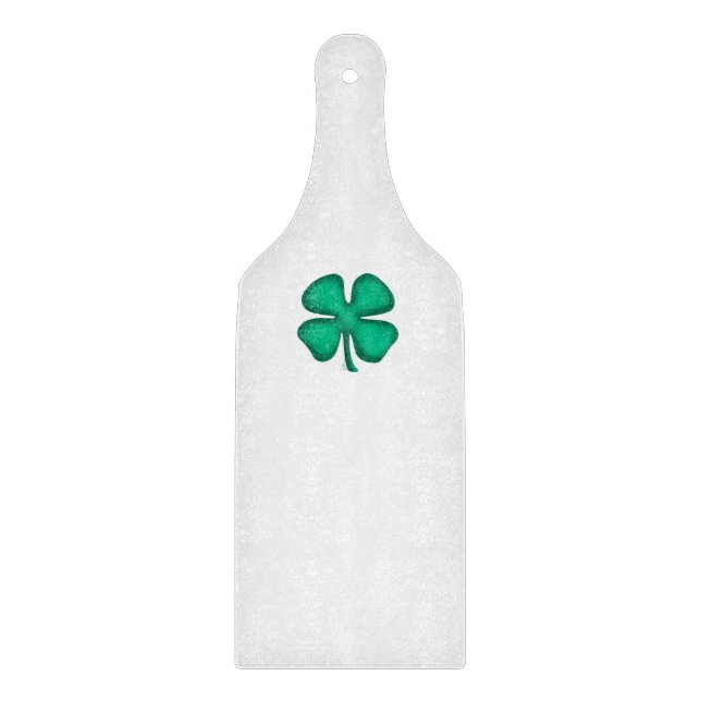 Planche À Découper Plateau de découpe Lucky 4 Leaf Irish Clover (Devant)
