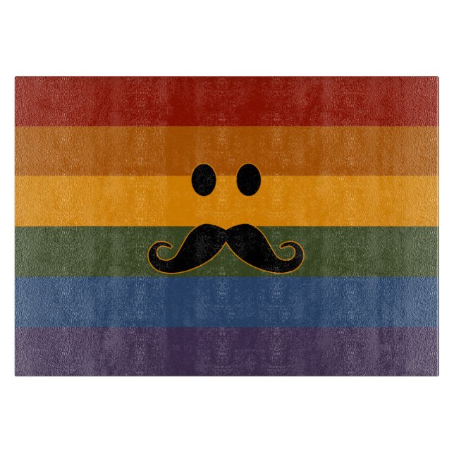 Planche À Découper Plateau de découpe Mustache Pride (Devant)