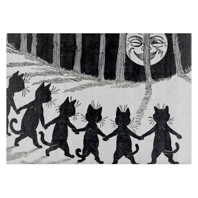 Planche À Découper Pleine lune et chats, Louis Wain (Devant)