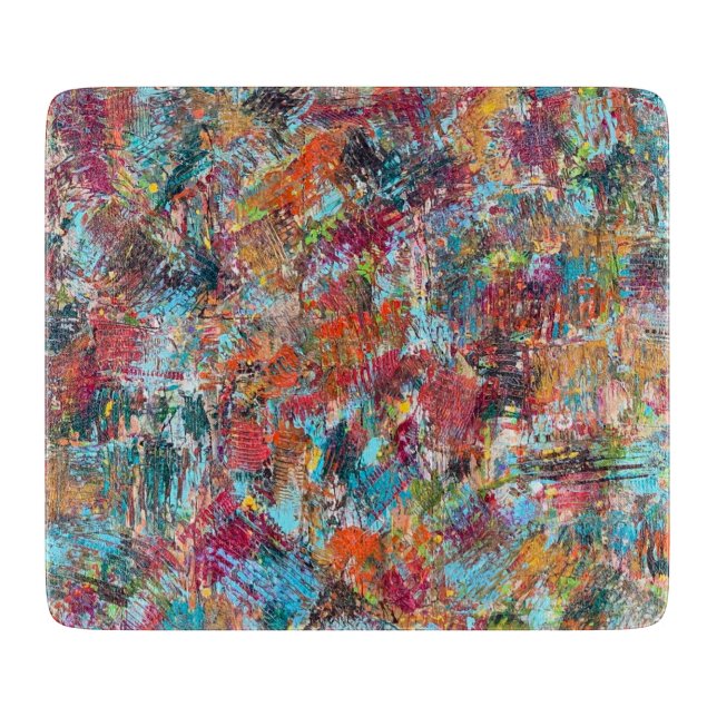 Planche À Découper Plum Crazy 6 x 7 Déco Plass Cutboard (Devant)