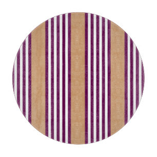 Planche À Découper Plum et blanc cinq bandes motif avec bronzage