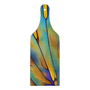 Planche À Découper Plumes en verre tendu AI Art Abstrait