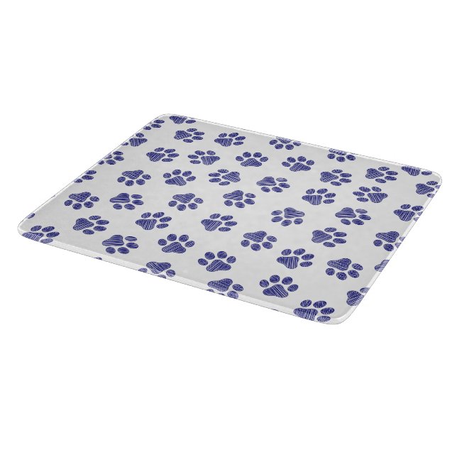Planche À Découper Poches de Doodle, Paws de Chien, Paws Bleus de Mar (Coin)