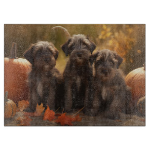 Planche À Découper Pointeur à poils durs Griffon Puppy Automne