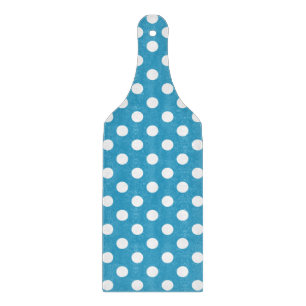 Planche À Découper Pois blancs sur Arrière - plan bleu Peacock
