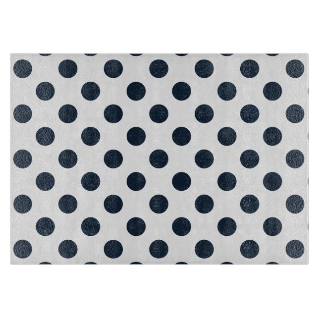 Planche À Découper Pois bleu marine foncé (Devant)