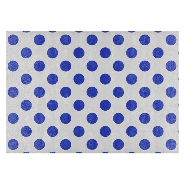 Planche À Découper Pois bleu royal (Devant)