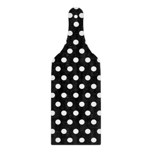 Planche À Découper Pois noir et blanc (Devant)