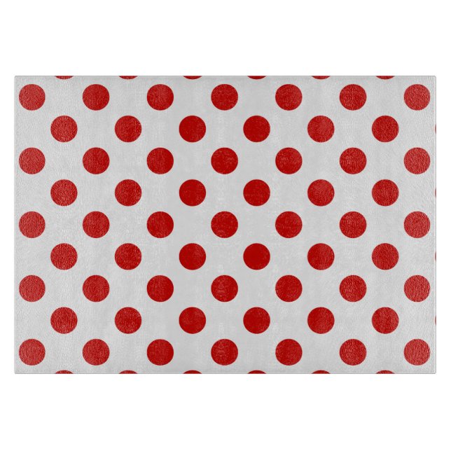 Planche À Découper Pois rouges et blancs (Devant)