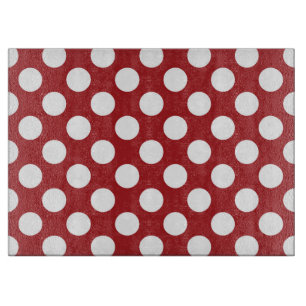 Planche À Découper Pois rouges, Motif à points polka, points, pointil