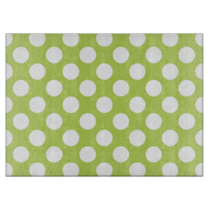 Planche À Découper Pois verts, Motif à points Polka, points, pointill