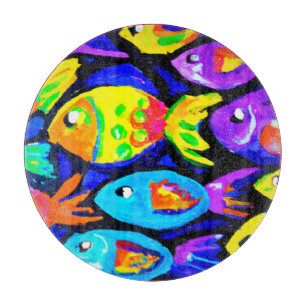 Planche À Découper Poisson coloré Motifs Art. Acheter maintenant