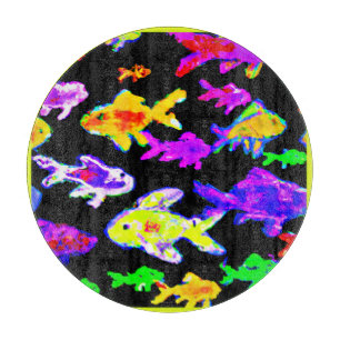 Planche À Découper Poisson coloré Motifs peinture art. Acheter mainte