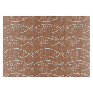 Planche À Découper Poisson en argile d'art en ligne minimaliste