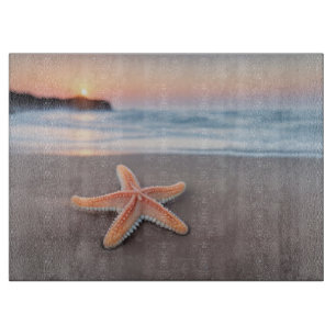 Planche À Découper Poisson étoilé sur la plage