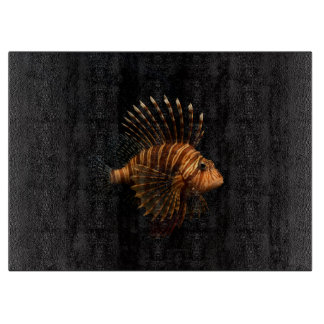 Planche À Découper Poisson-lion rouge Black 4 Luxe sur tableau en ver