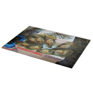 Planche À Découper Poissons de moules géantes Tsukiji, Tokyo, Japon