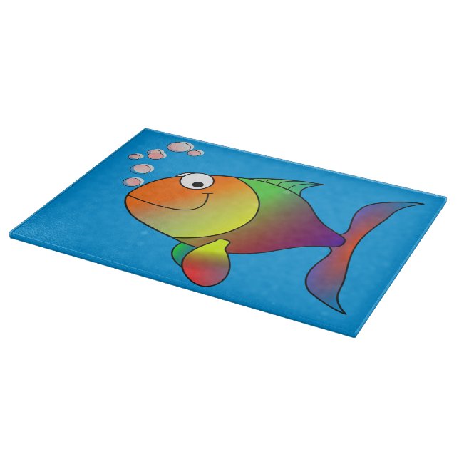 Planche À Découper Poissons heureux (Coin)
