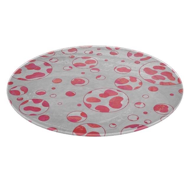 Planche À Découper Polka Dot Dalmatie rose et blanc (Coin)