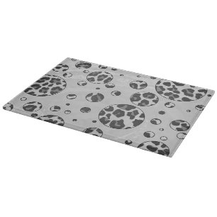 Planche À Découper Polka Dot Leopard Design noir et blanc