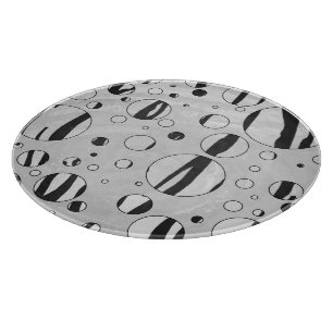 Planche À Découper Polka Dot Tiger noir et blanc