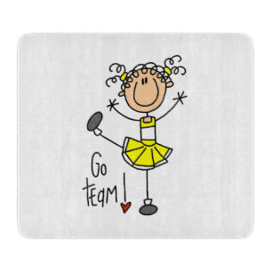 Planche À Découper Pom-Pom Girl de l'équipe jaune