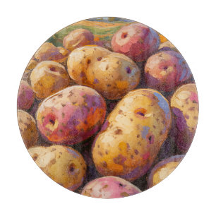Planche À Découper Pommes de terre Colorées Récolte 