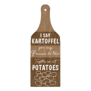 Planche À Découper Pommes de terre kartoffage amusant mot jouer