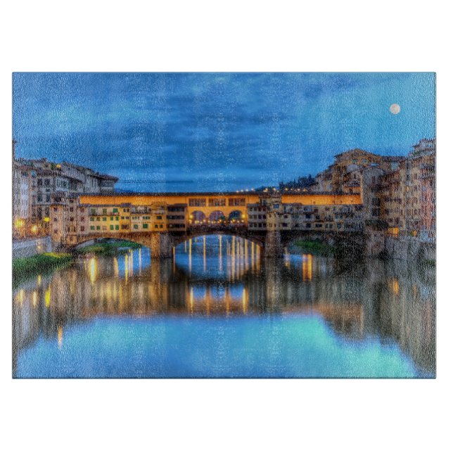 Planche À Découper Pont Ponte Vecchio à Florence, Italie (Devant)