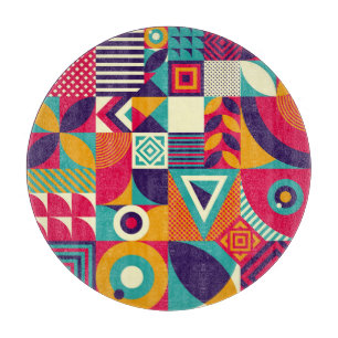 Planche À Découper Pop formes géométriques abstraites, motif transpar
