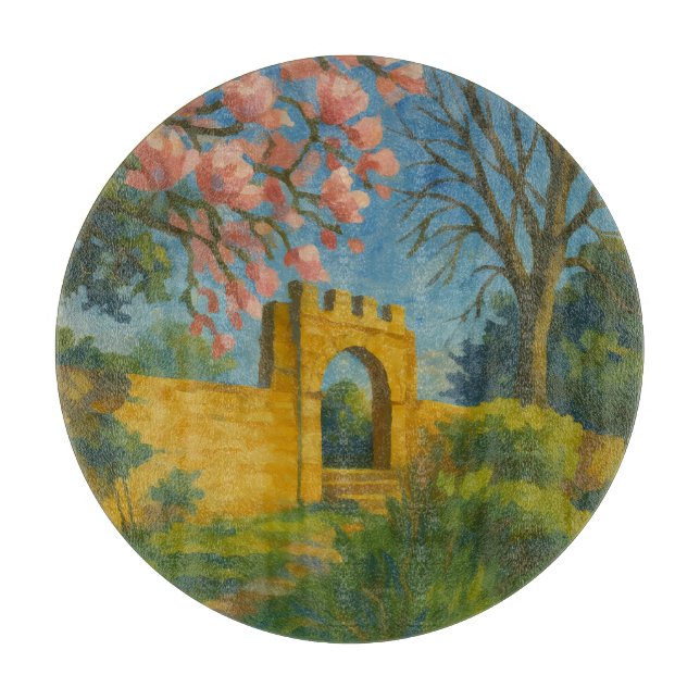 Planche À Découper Porte Blossom - Peinture Jardin Enchantée (Devant)