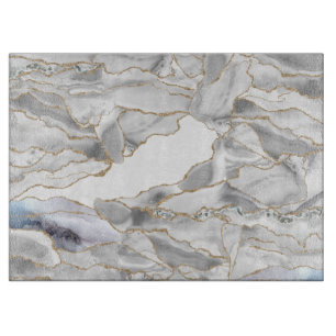 Planche À Découper Porte de parties scintillant blanche et or