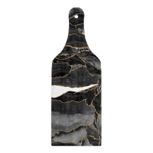 Planche À Découper Porte de Parties scintillant noir et or