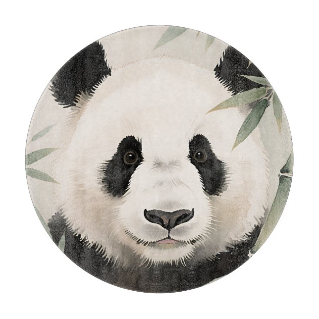 Planche À Découper Portrait de bambou de Panda géant (Devant)