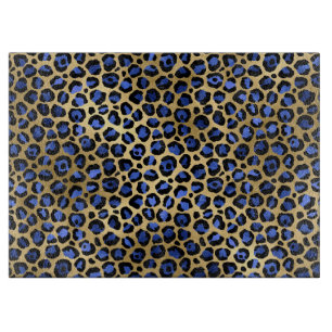 Planche À Découper Ports Leopard Gold & Royal Blue Glam Imprimer