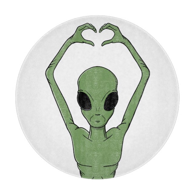 Planche À Découper Pose du cœur extraterrestre (Devant)
