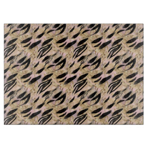 Planche À Découper Poster de animal de tigre de palmes tropicales