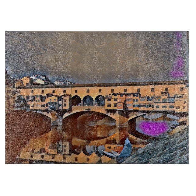 Planche À Découper Poster de la carte Ponte Vecchio Impression acryli (Devant)