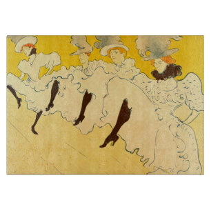 Planche À Découper Poster de la fille dansante Jaune Toulouse Lautrec