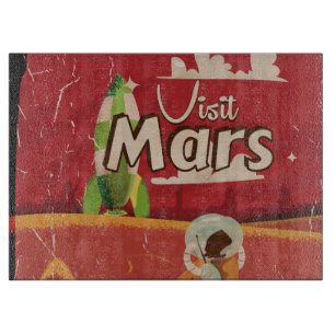 Planche À Découper Poster Vintage voyage Mars